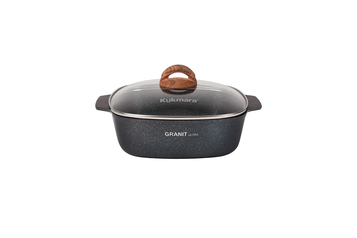 Кастрюля - Жаровня квадратная Granit Ultra 4л со стекл крышкой (Blue), 26х26см 1