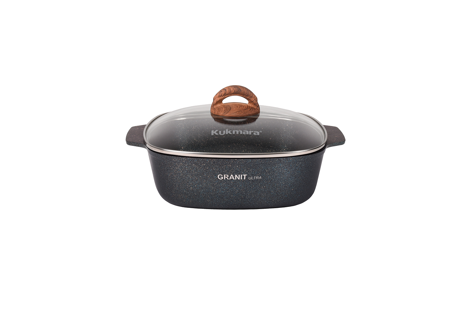 Кастрюля - Жаровня квадратная Granit Ultra 4л со стекл крышкой (Blue), 26х26см 1